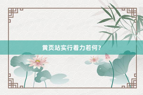 黄页站实行着力若何？